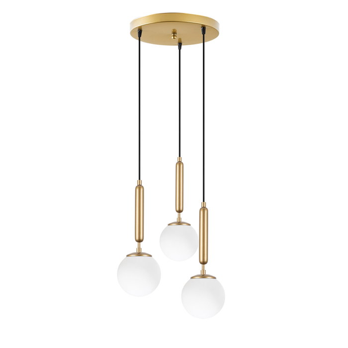 Opviq Lámpara de Araña 11469, Elegante Diseño Moderno Escandinavo, Dorado Brillante, Metal y Cristal, Ajustable 34x34x134 cm